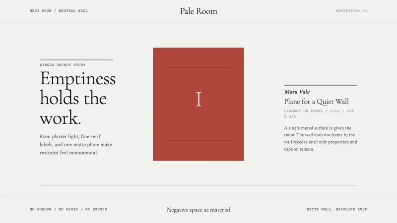 White Cube Gallery — design style preview