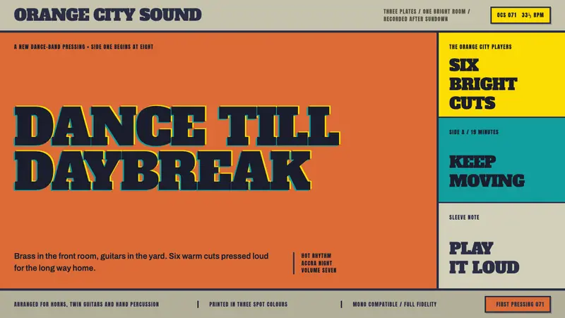 Highlife Record Sleeve — design style preview