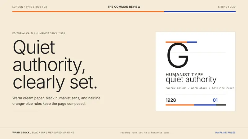 Gill Sans (BBC, 1928) — design style preview