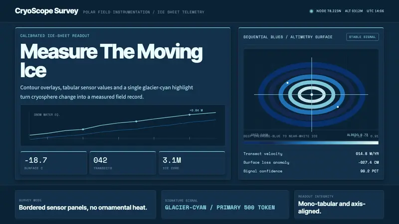 Glacier Arctic Survey — design style preview
