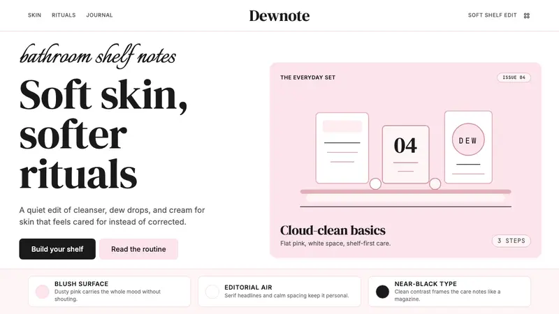 Glossier — design style preview