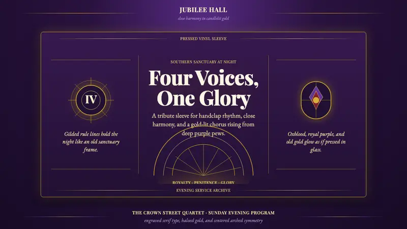 Gospel Quartet — design style preview