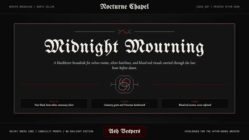 Traditional Goth — design style preview