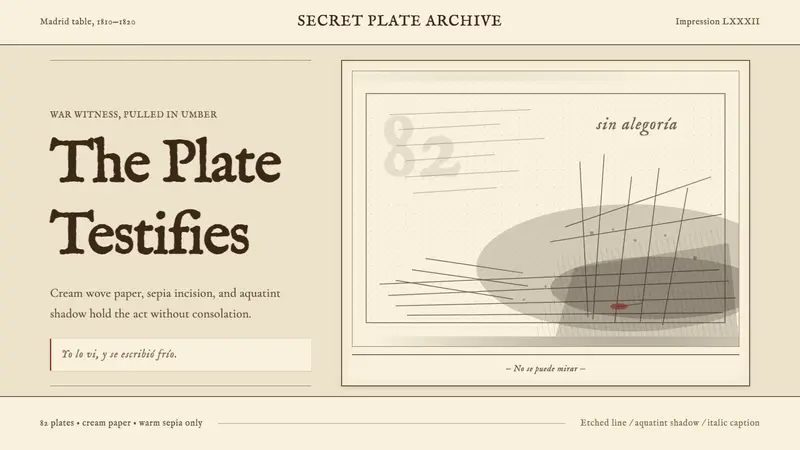 Goya — Disasters of War — design style preview