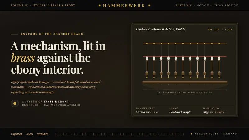 Grand Piano Action — design style preview