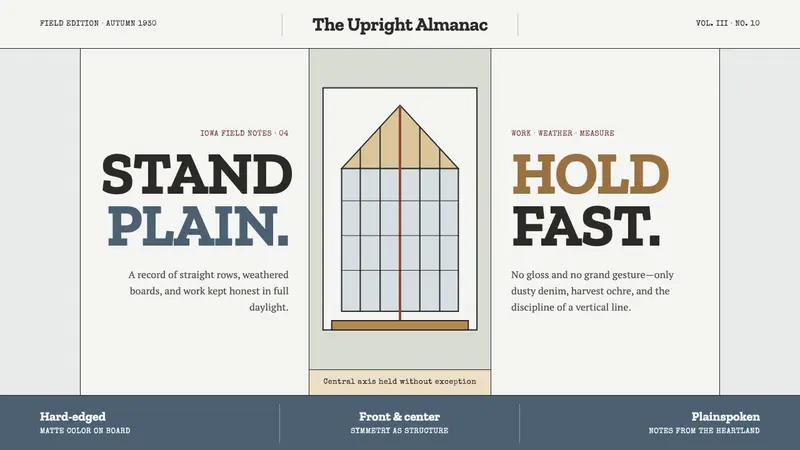 Grant Wood American Gothic (1930) — design style preview