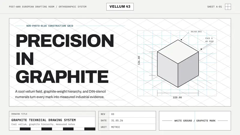 Graphite Technical Drawing — design style preview