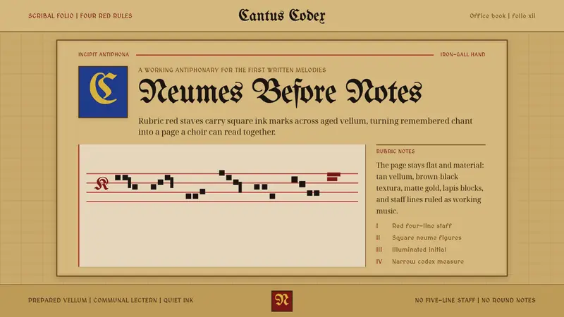 Gregorian Chant Neumes — design style preview