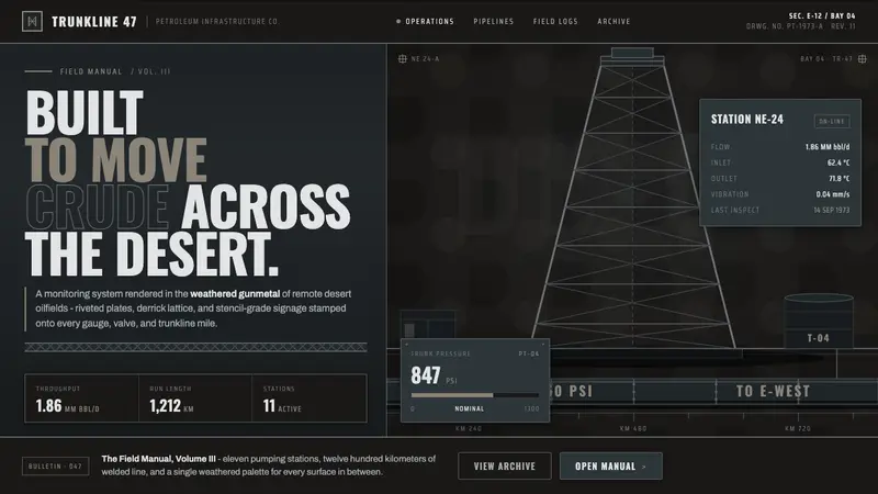 Gulf Oil Derrick Industrial — design style preview