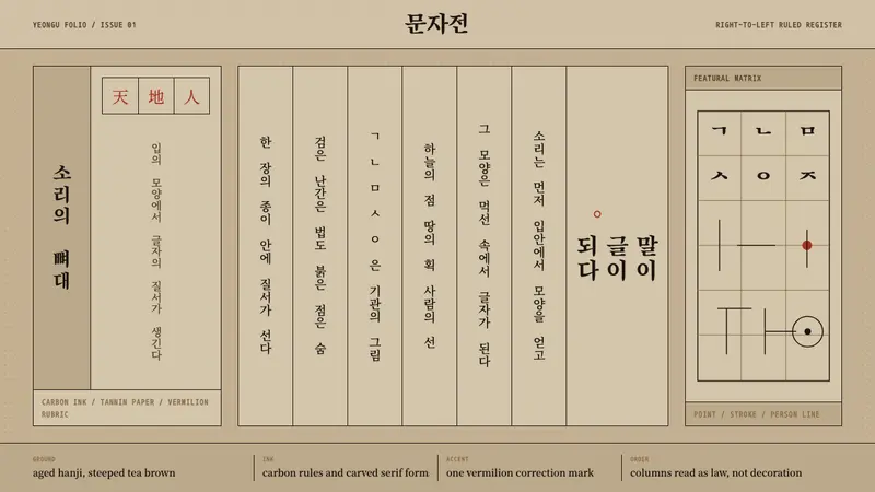 Hangul 訓民正音 — design style preview
