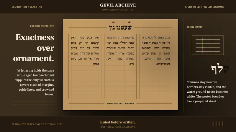 Hebrew STaM Scroll — design style preview