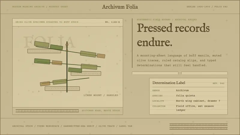 Herbarium Sheet — design style preview