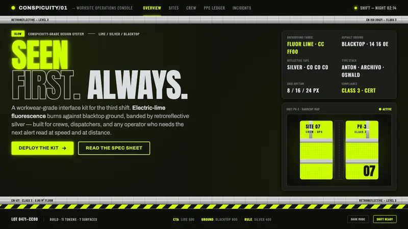 Hi-Vis Safety Vest — design style preview