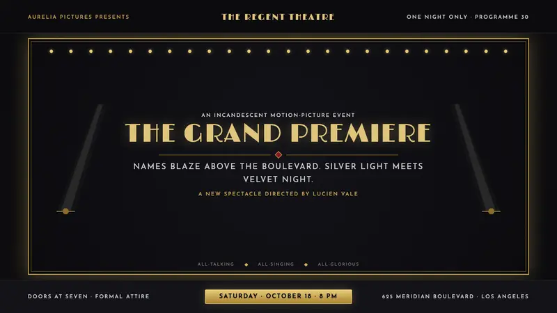 Hollywood Golden Age (1930) — design style preview