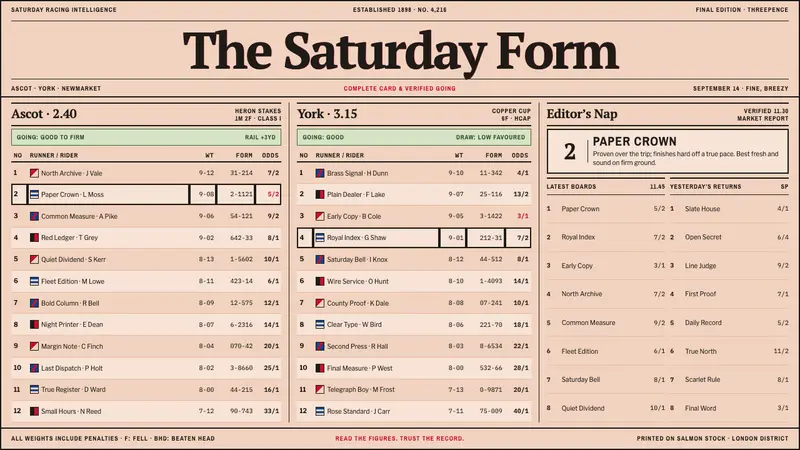 Racing Form Guide — Cover