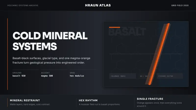 Icelandic Basalt Volcano — design style preview