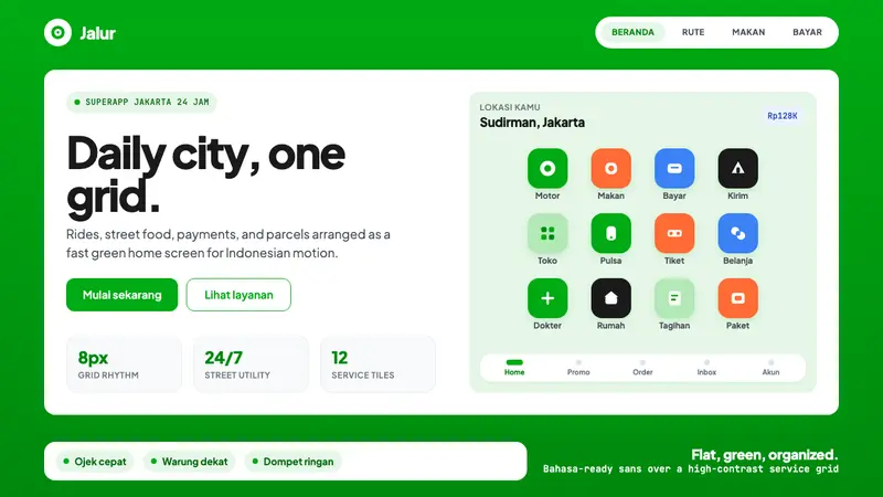Gojek Superapp — design style preview