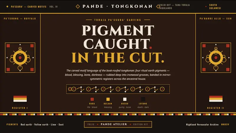 Toraja Pa'ssura' Carving — design style preview