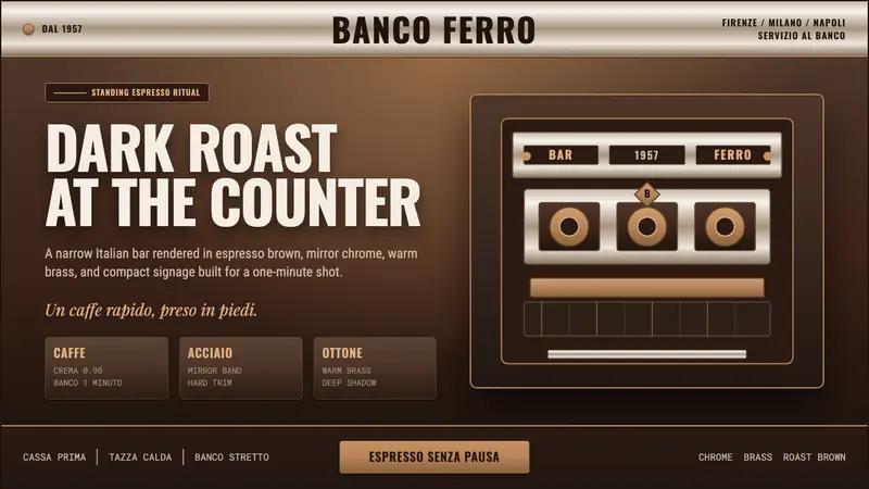 Italian Espresso Bar — design style preview