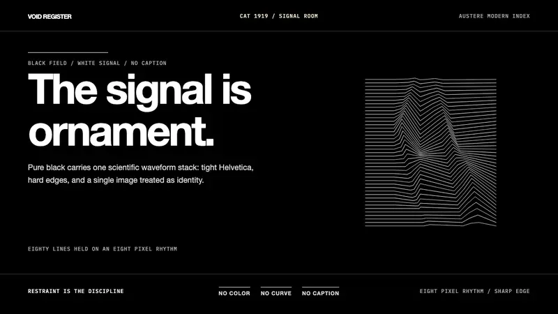 Joy Division — Unknown Pleasures — design style preview