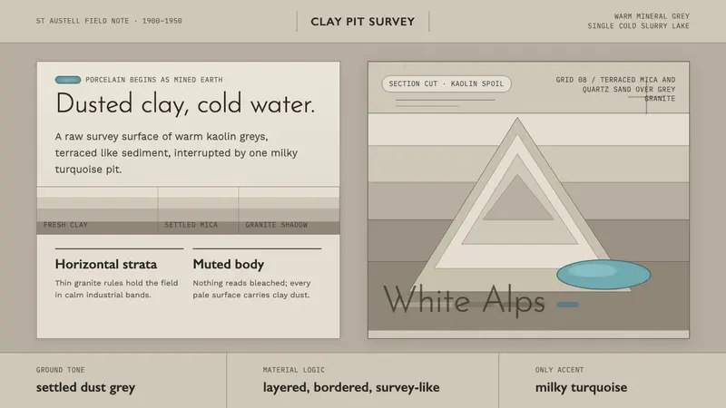 Kaolin Porcelain Clay Pit — design style preview