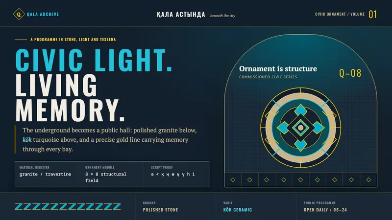 Almaty Metro Mosaic — design style preview