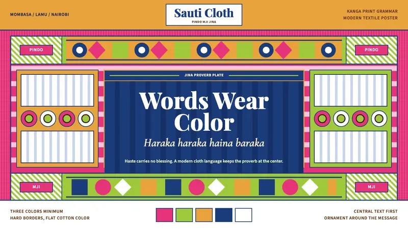 Kenyan Kanga Print — design style preview