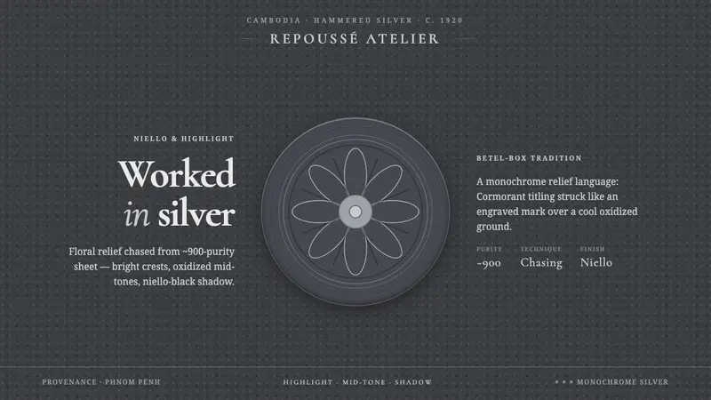 Khmer Silver Repoussé — design style preview