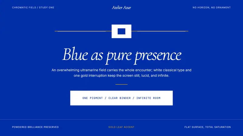 Klein Blue (IKB) — Cover