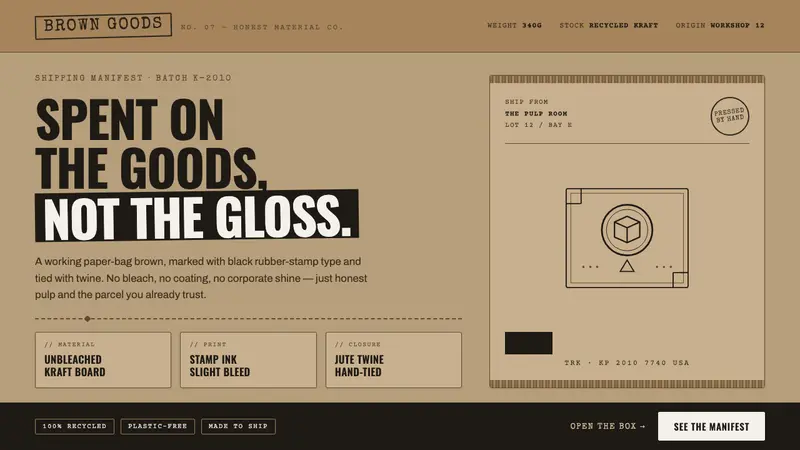 Kraft Paper Packaging — Cover
