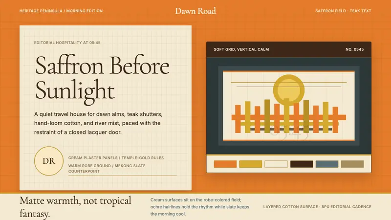Luang Prabang Temple Tourism — design style preview