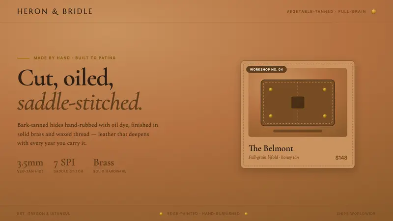 Leather Goods Tan — Cover