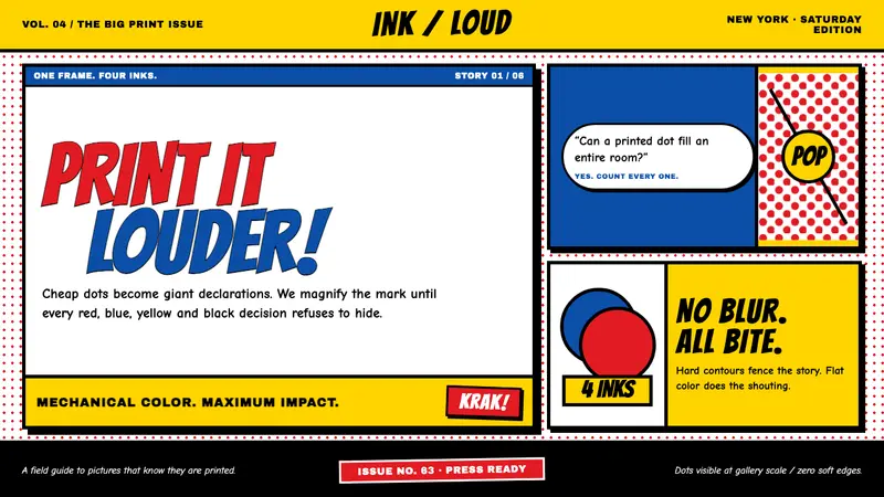 Lichtenstein Ben-Day (1963) — design style preview