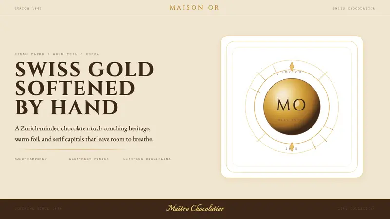 Lindt Swiss Chocolate — design style preview
