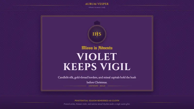 Liturgical Advent Violet — design style preview