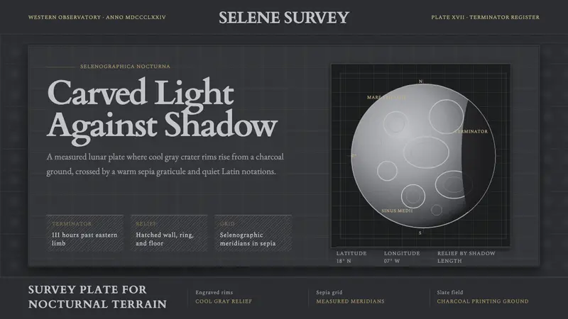 Lunar Selenography — design style preview
