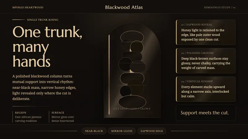 Makonde Ujamaa Blackwood — design style preview