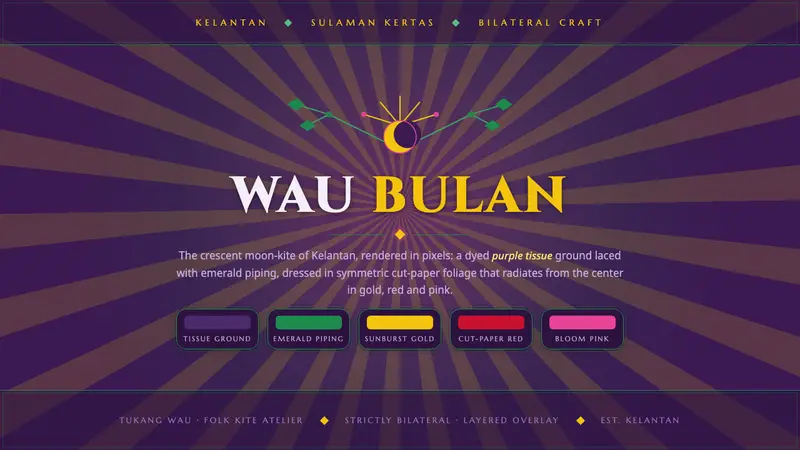 Wau Bulan Moon Kite — design style preview