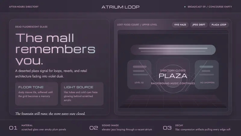 Mallsoft Plaza Muzak — design style preview