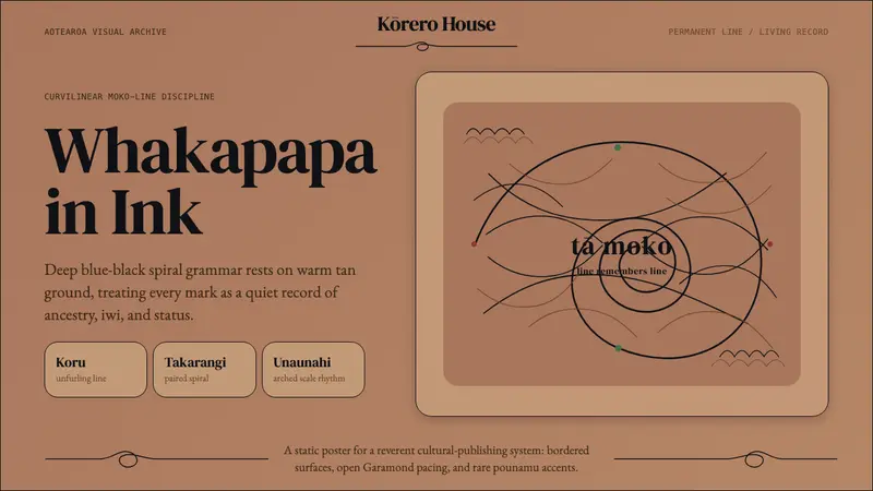 Māori Tā Moko (Facial Tattoo) — design style preview
