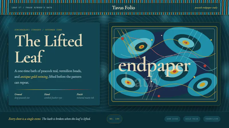 Marbled Endpaper — design style preview