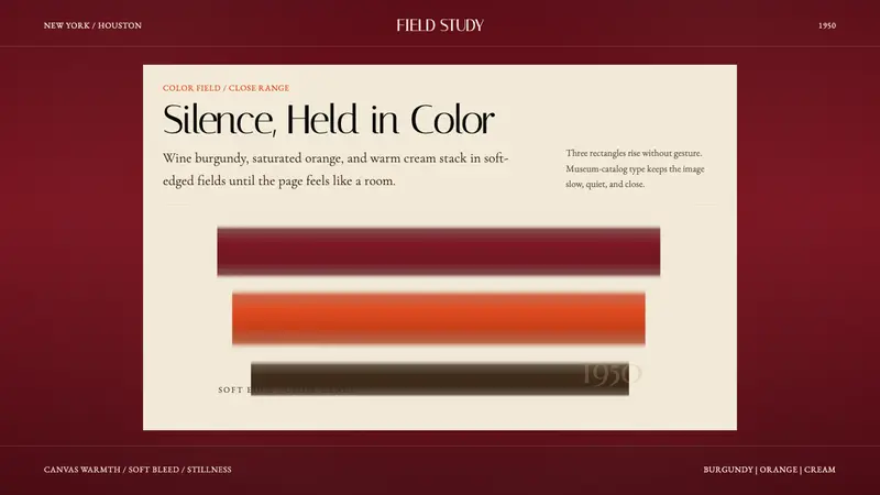 Mark Rothko Color Field (1950) — design style preview
