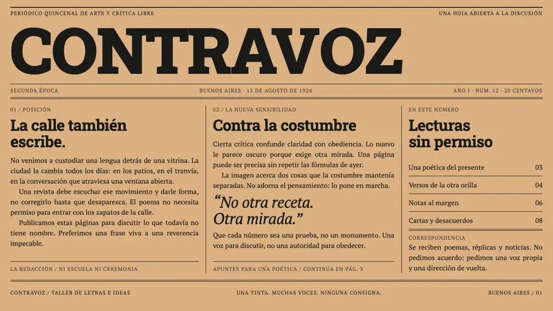 Martín Fierro Magazine — Cover