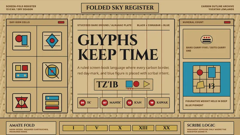 Maya Glyph Codex — design style preview