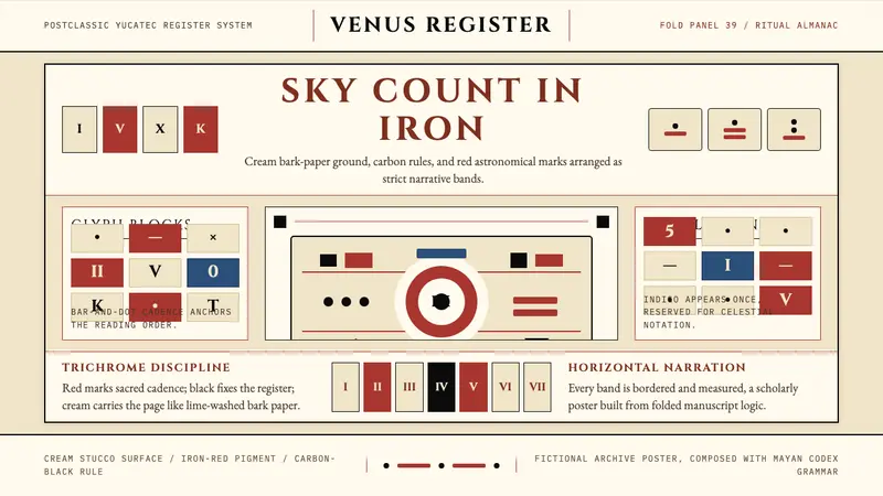 Mayan Dresden Codex — design style preview
