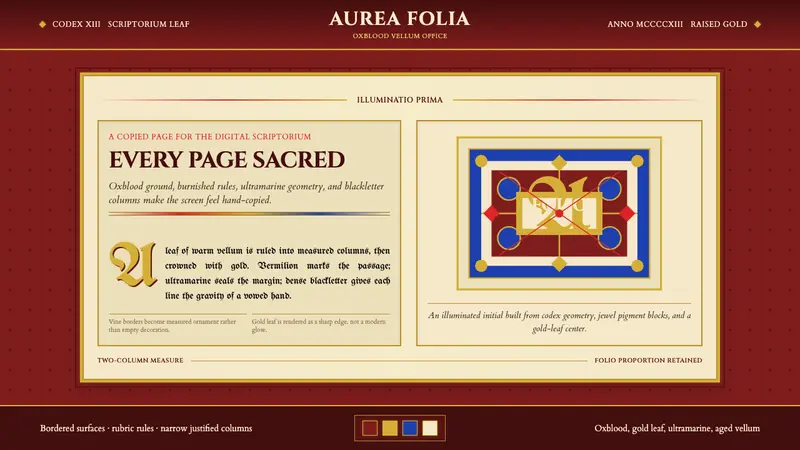 Medieval Illuminated Manuscript — design style preview