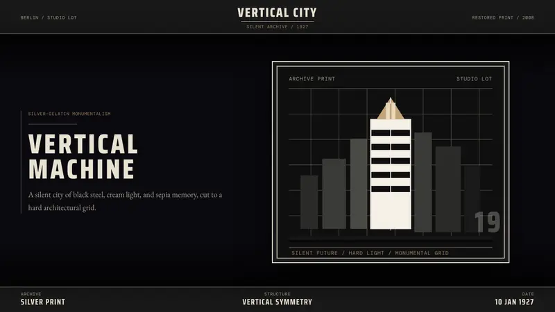 Metropolis (Fritz Lang, 1927) — design style preview