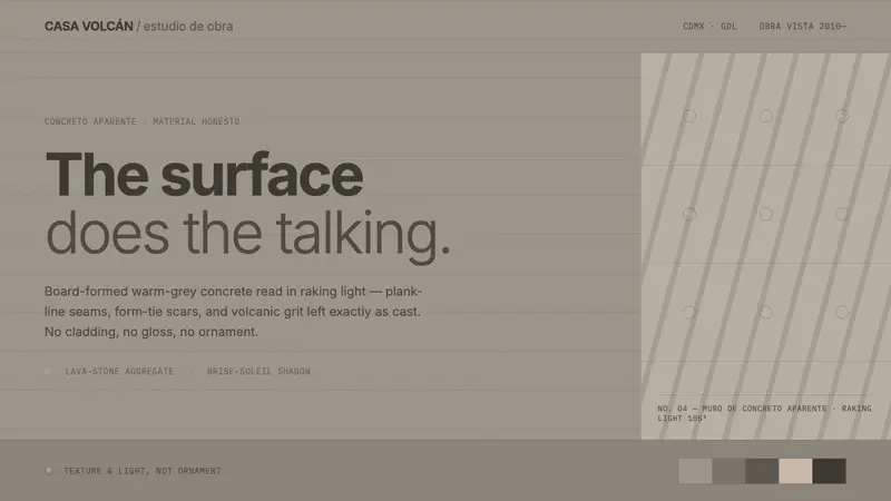 Mexican Concrete Brutalism — design style preview