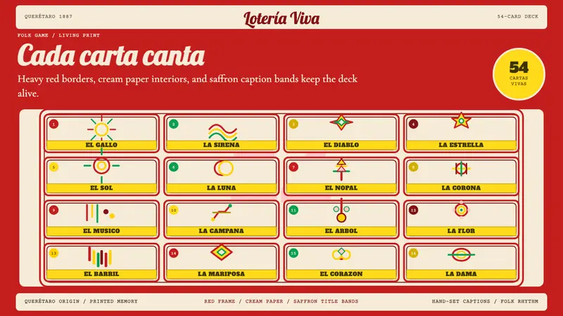 Mexican Lotería Folk Card — design style preview