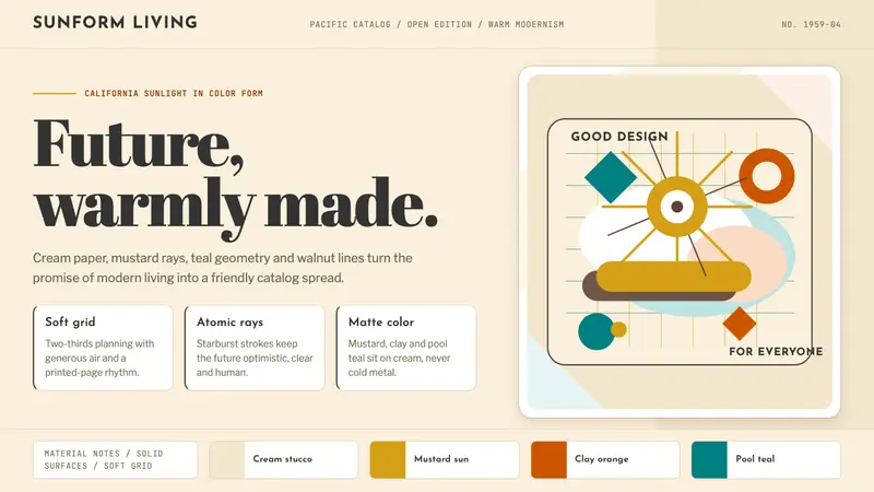 Mid-Century Modern (Eames) — design style preview
